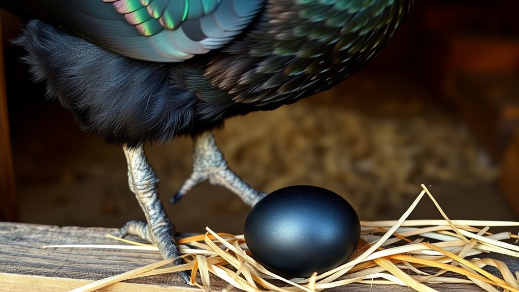 black egg laying chicken