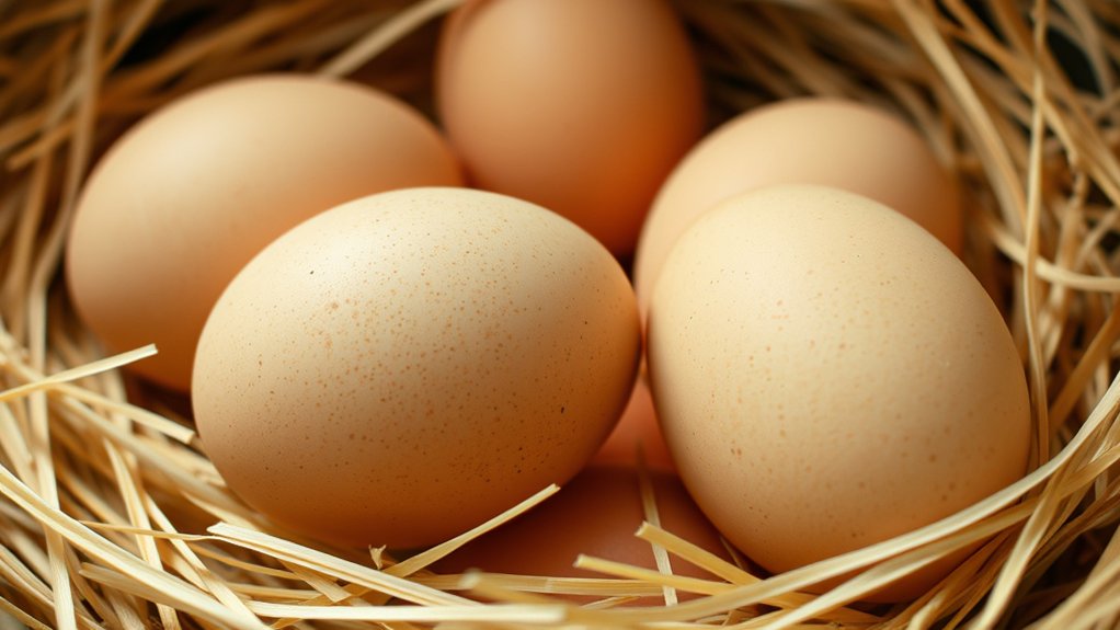 creamy light brown eggs