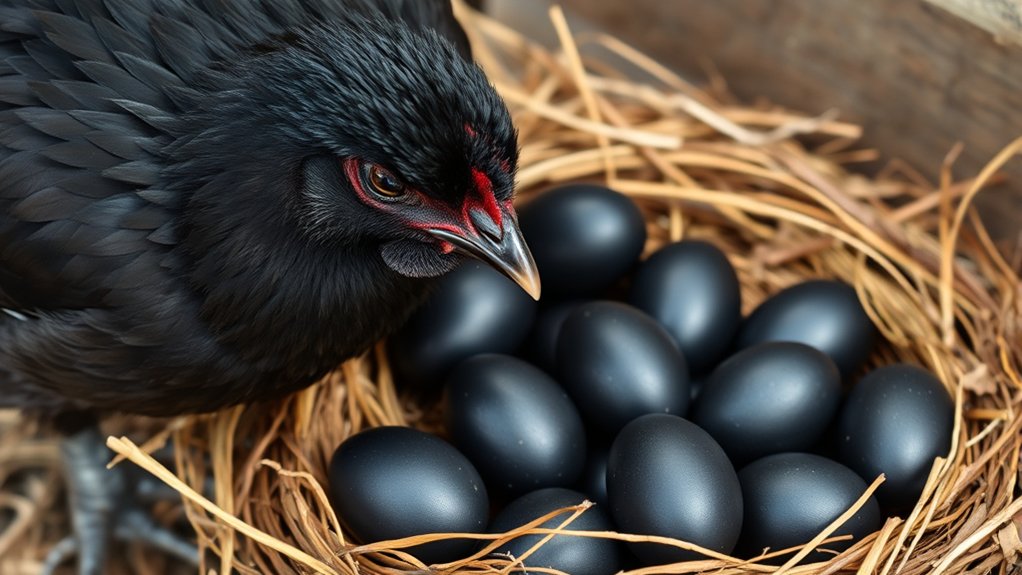 dark speckled medium eggs