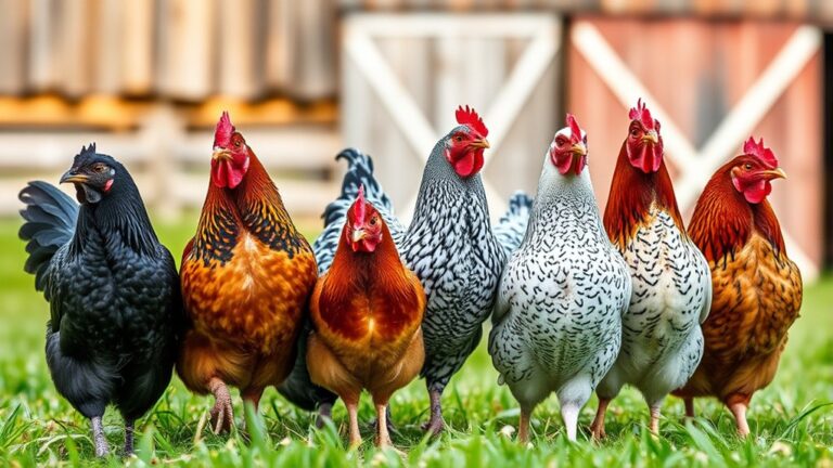 different types of hens