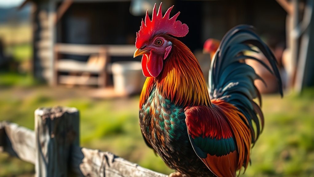male chicken distinct traits
