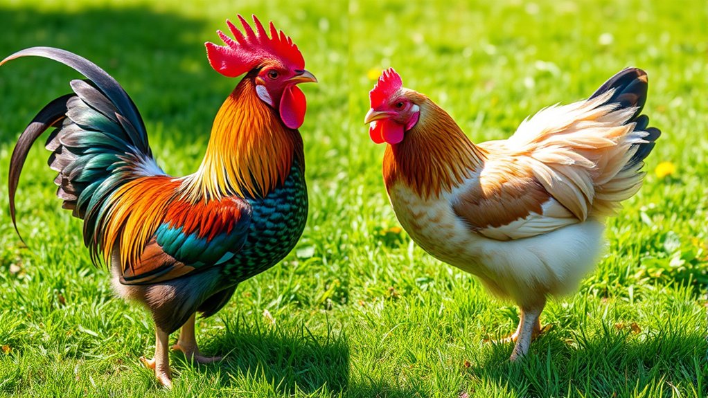 male vs female chickens