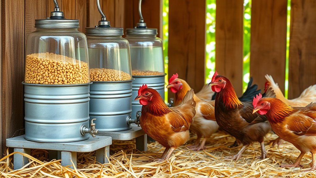proper chicken feeding equipment