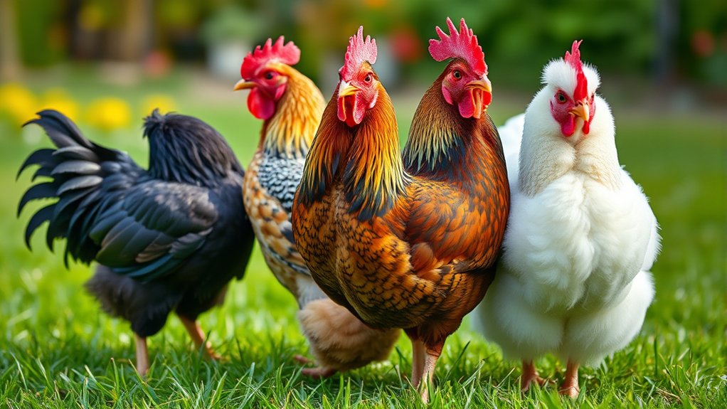 three chicken breeds comparison