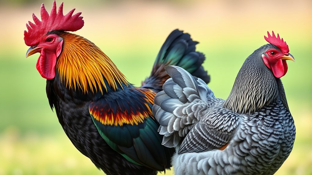 vibrant contrasting feather patterns