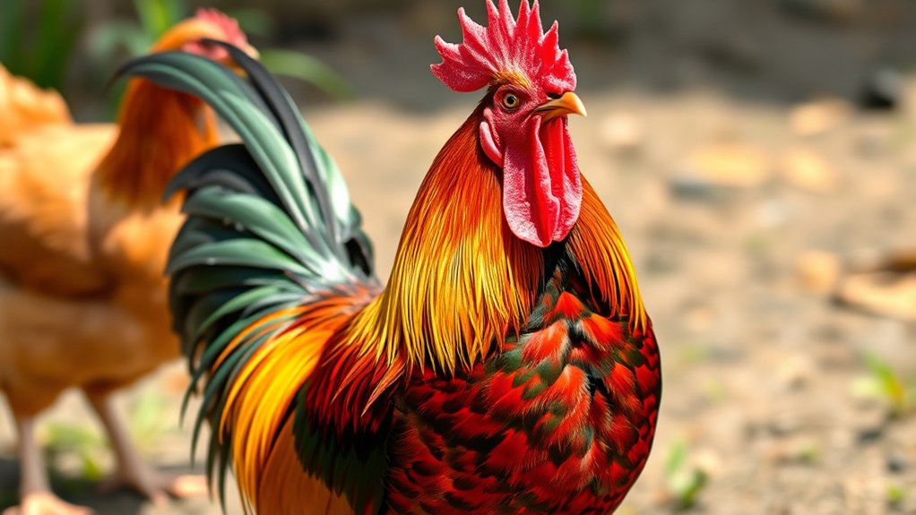 vibrant feathers large combs
